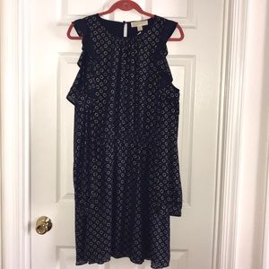 Michael Kors off the shoulder navy dress